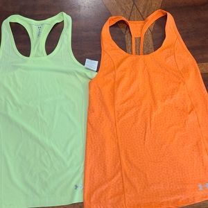 EUC Ladies Small Under Armour Racerback Tank Tops